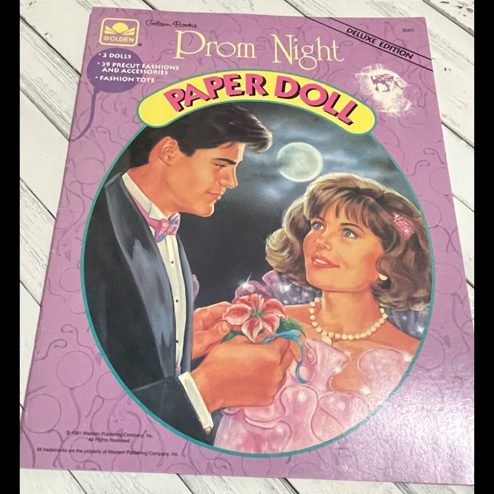 Golden Books vintage Prom Night Paper doll book